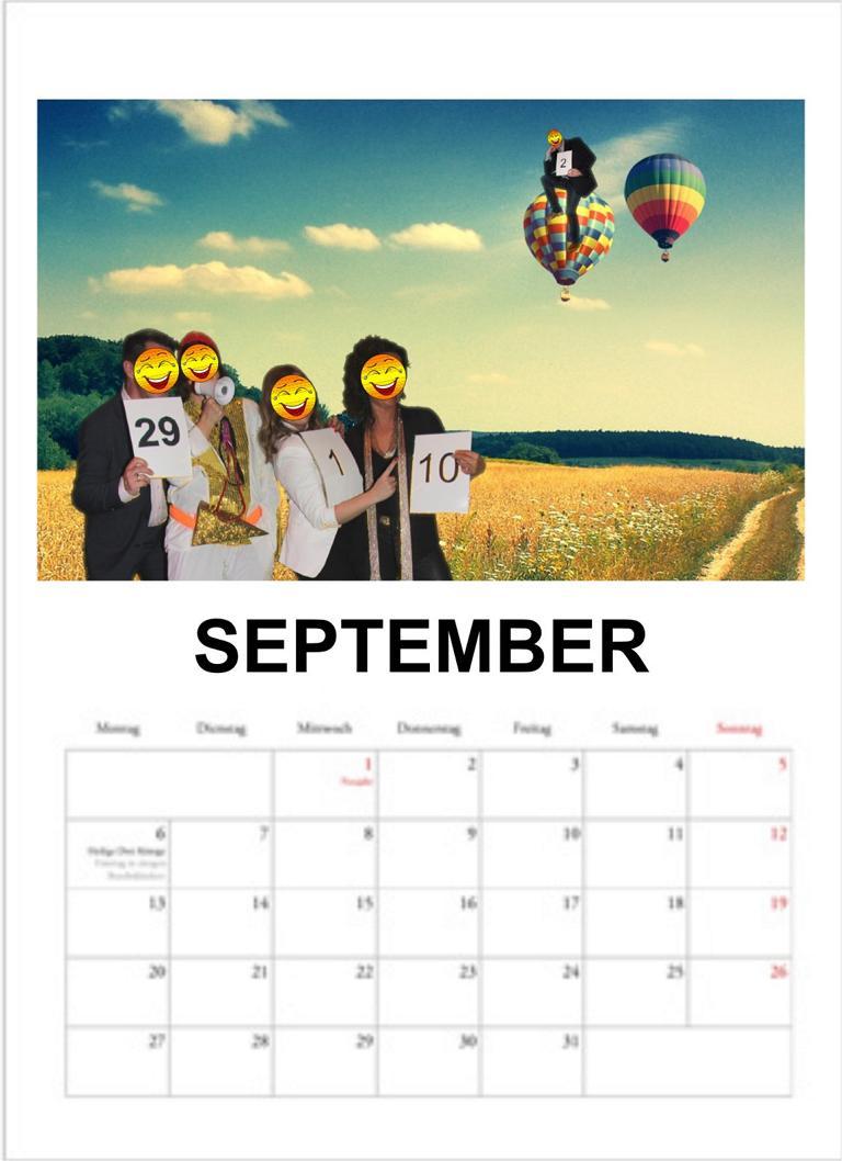 fertiger Kalender September