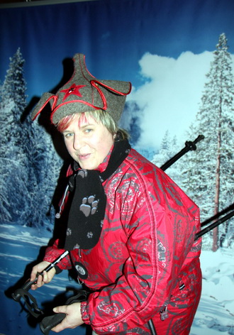 Winterliche lustige Fotoaktion