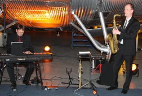 Saxophonist Torsten Walther und Band